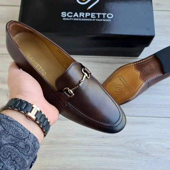 Leather Loafer with Hand-stitched Sole - Picture 3 of 5